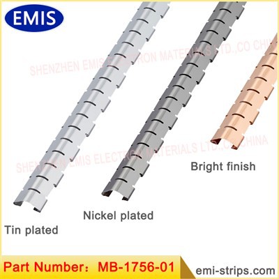 Ranuras dobles BeCu Finger Stock